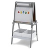 image:imageDelta Children Chelsea DoubleSided Storage Easel with Paper Roll and Magnets Ideal for Arts amp Crafts Drawing Homeschooling and More  Greenguard Gold Certified Light GreyWhite