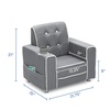 image:imageDelta Children Chelsea Kids Upholstered Chair with Cup Holder Soft GreyGrey