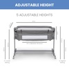 image:imageDelta Children Close2Me Bedside Baby Bassinet Sleeper with Breathable Mesh and Adjustable Heights  Lightweight Portable Crib Grey