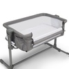 image:imageDelta Children Close2Me Bedside Baby Bassinet Sleeper with Breathable Mesh and Adjustable Heights  Lightweight Portable Crib Grey