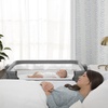image:imageDelta Children Close2Me Bedside Baby Bassinet Sleeper with Breathable Mesh and Adjustable Heights  Lightweight Portable Crib Grey