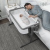 image:imageDelta Children Close2Me Bedside Baby Bassinet Sleeper with Breathable Mesh and Adjustable Heights  Lightweight Portable Crib Grey