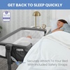 image:imageDelta Children Close2Me Bedside Baby Bassinet Sleeper with Breathable Mesh and Adjustable Heights  Lightweight Portable Crib Grey