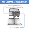 image:imageDelta Children Close2Me Bedside Baby Bassinet Sleeper with Breathable Mesh and Adjustable Heights  Lightweight Portable Crib Grey
