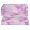 image:imageDelta Children Cozee 2in1 Sofa 2Seater Convertible Toddler Couch Sleeper Wide 2in1 Flip Open Foam Chair for Playroom PetFriendly Bed Lounger Comfy Play Sleeping Lounge Chair Blue CamoPink Tie Dye