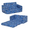 image:imageDelta Children Cozee 2in1 Sofa 2Seater Convertible Toddler Couch Sleeper Wide 2in1 Flip Open Foam Chair for Playroom PetFriendly Bed Lounger Comfy Play Sleeping Lounge Chair Blue CamoBlue Camo