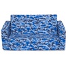 image:imageDelta Children Cozee 2in1 Sofa 2Seater Convertible Toddler Couch Sleeper Wide 2in1 Flip Open Foam Chair for Playroom PetFriendly Bed Lounger Comfy Play Sleeping Lounge Chair Blue CamoBlue Camo