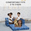 image:imageDelta Children Cozee 2in1 Sofa 2Seater Convertible Toddler Couch Sleeper Wide 2in1 Flip Open Foam Chair for Playroom PetFriendly Bed Lounger Comfy Play Sleeping Lounge Chair Blue CamoBlue Camo