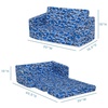 image:imageDelta Children Cozee 2in1 Sofa 2Seater Convertible Toddler Couch Sleeper Wide 2in1 Flip Open Foam Chair for Playroom PetFriendly Bed Lounger Comfy Play Sleeping Lounge Chair Blue CamoBlue Camo