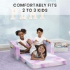 image:imageDelta Children Cozee 2in1 Sofa 2Seater Convertible Toddler Couch Sleeper Wide 2in1 Flip Open Foam Chair for Playroom PetFriendly Bed Lounger Comfy Play Sleeping Lounge Chair Blue CamoPink Tie Dye