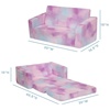 image:imageDelta Children Cozee 2in1 Sofa 2Seater Convertible Toddler Couch Sleeper Wide 2in1 Flip Open Foam Chair for Playroom PetFriendly Bed Lounger Comfy Play Sleeping Lounge Chair Blue CamoPink Tie Dye