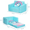 image:imageDelta Children Cozee Blue Camo Convertible Foam Chair to Lounger for KidsBlue Unicorn