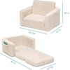 image:imageDelta Children Cozee FlipOut Sherpa 2in1 Convertible Chair to Lounger for Kids PinkCream