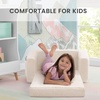 image:imageDelta Children Cozee FlipOut Sherpa 2in1 Convertible Chair to Lounger for Kids PinkCream