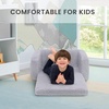 image:imageDelta Children Cozee FlipOut Sherpa 2in1 Convertible Chair to Lounger for Kids PinkGrey