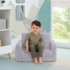 image:imageDelta Children Cozee FlipOut Sherpa 2in1 Convertible Chair to Lounger for Kids PinkGrey