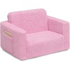 image:imageDelta Children Cozee FlipOut Sherpa 2in1 Convertible Chair to Lounger for Kids PinkPink