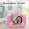image:imageDelta Children Cozee FlipOut Sherpa 2in1 Convertible Chair to Lounger for Kids PinkPink