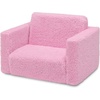 image:imageDelta Children Cozee FlipOut Sherpa 2in1 Convertible Chair to Lounger for Kids PinkPink