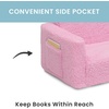 image:imageDelta Children Cozee FlipOut Sherpa 2in1 Convertible Chair to Lounger for Kids PinkPink