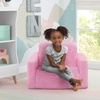image:imageDelta Children Cozee FlipOut Sherpa 2in1 Convertible Chair to Lounger for Kids PinkPink