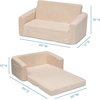 image:imageDelta Children Cozee FlipOut Sherpa 2in1 Convertible Sofa to Lounger for Kids Cream