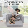 image:imageDelta Children Cozee FlipOut Sherpa 2in1 Convertible Sofa to Lounger for Kids GreyGrey