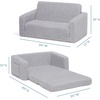 image:imageDelta Children Cozee FlipOut Sherpa 2in1 Convertible Sofa to Lounger for Kids GreyGrey