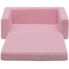 image:imageDelta Children Cozee FlipOut Sherpa 2in1 Convertible Sofa to Lounger for Kids GreyPink