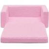 image:imageDelta Children Cozee FlipOut Sherpa 2in1 Convertible Sofa to Lounger for Kids GreyPink