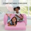 image:imageDelta Children Cozee FlipOut Sherpa 2in1 Convertible Sofa to Lounger for Kids GreyPink