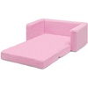 image:imageDelta Children Cozee FlipOut Sherpa 2in1 Convertible Sofa to Lounger for Kids GreyPink