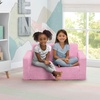 image:imageDelta Children Cozee FlipOut Sherpa 2in1 Convertible Sofa to Lounger for Kids GreyPink