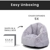 image:imageDelta Children Delta Home Adult Lounge Fluffy Foam Filled Living Rooms amp DormsBetter Than A Bean Bag Chair Grey 1 Count Pack of 1