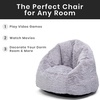 image:imageDelta Children Delta Home Adult Lounge Fluffy Foam Filled Living Rooms amp DormsBetter Than A Bean Bag Chair Grey 1 Count Pack of 1