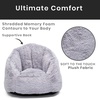 image:imageDelta Children Delta Home Adult Lounge Fluffy Foam Filled Living Rooms amp DormsBetter Than A Bean Bag Chair Grey 1 Count Pack of 1