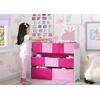 image:imageDelta Children Deluxe MultiBin Toy Organizer with Storage Bins GreyBlue BinsWhitePink Bins