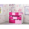 image:imageDelta Children Deluxe MultiBin Toy Organizer with Storage Bins GreyBlue BinsWhitePink Bins