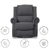 image:imageDelta Children Dylan Nursery Recliner Glider Swivel Chair Charcoal