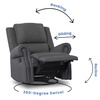 image:imageDelta Children Dylan Nursery Recliner Glider Swivel Chair Charcoal