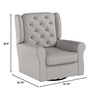 image:imageDelta Children Emerson Upholstered Glider Swivel Rocker Chair Dove Grey with Soft Grey WeltDove Grey With Soft Grey Welt