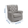 image:imageDelta Children Emerson Upholstered Glider Swivel Rocker Chair Dove Grey with Soft Grey WeltDove Grey With Soft Grey Welt