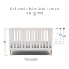 image:imageDelta Children Essex 4in1 Convertible Baby Crib Grey with Natural LegsBianca White