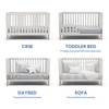 image:imageDelta Children Essex 4in1 Convertible Baby Crib Grey with Natural LegsBianca White