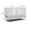 image:imageDelta Children Essex 4in1 Convertible Baby Crib Grey with Natural LegsBianca White