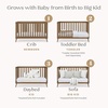 image:imageDelta Children Essex 4in1 Convertible Baby Crib Grey with Natural LegsChestnut