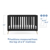 image:imageDelta Children Essex 4in1 Convertible Baby Crib Grey with Natural LegsEbony