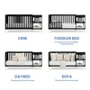image:imageDelta Children Essex 4in1 Convertible Baby Crib Grey with Natural LegsEbony