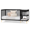 image:imageDelta Children Essex 4in1 Convertible Baby Crib Grey with Natural LegsEbony