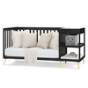 image:imageDelta Children Essex 4in1 Convertible Baby Crib Grey with Natural LegsEbony